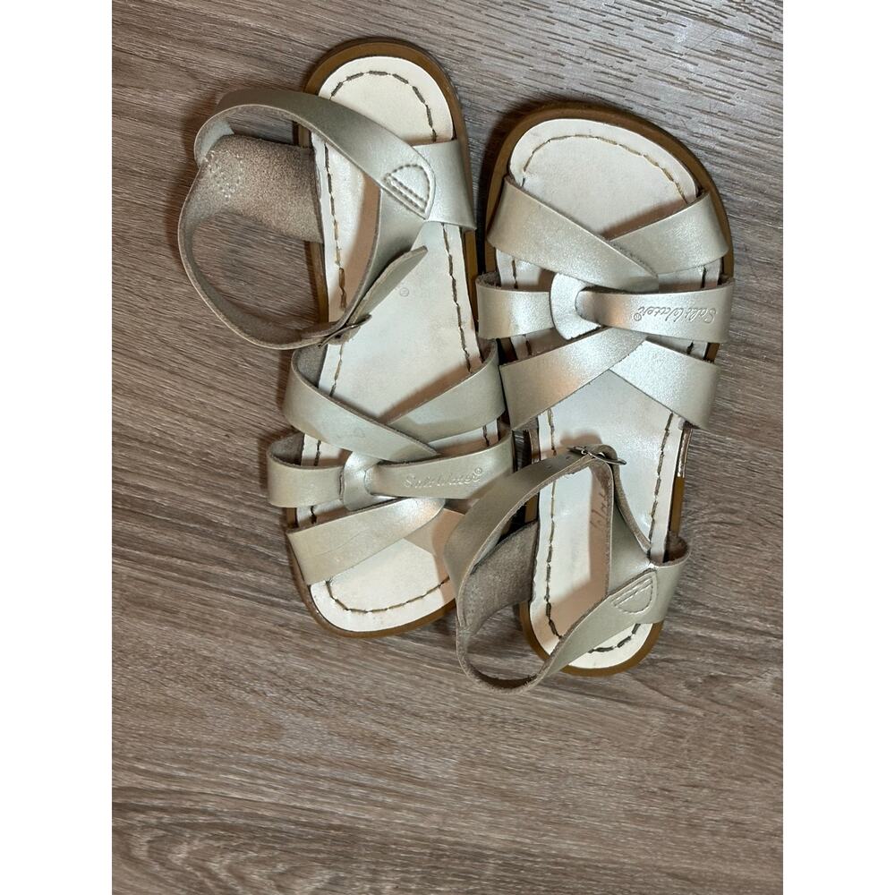 Salt Water Sandals by Hoy Original 820 Gold Leather Sandals Youth 4 Women’s 6 - Picture 9 of 10